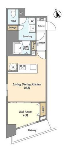 アビティ下北沢　605号室　間取り