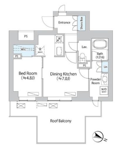パークアクシス千歳船橋　508号室　間取り