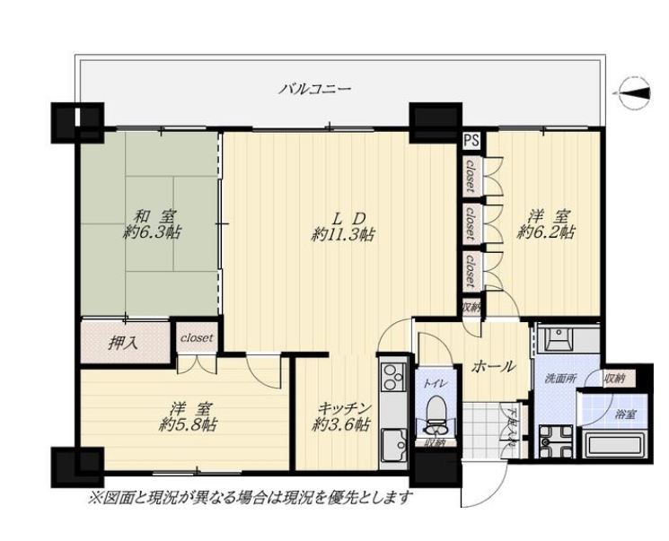 ウェルタワー深川　1109号室　間取り