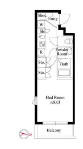 コンポジット戸越公園　201号室　間取り