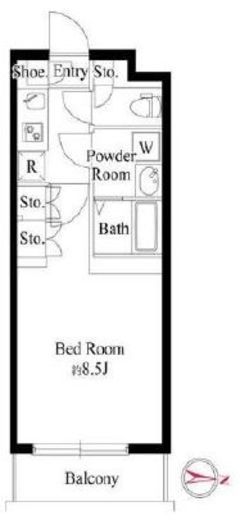 コンポジット戸越公園　302号室　間取り