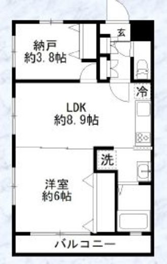 カルディアⅢ西馬込　101号室　間取り