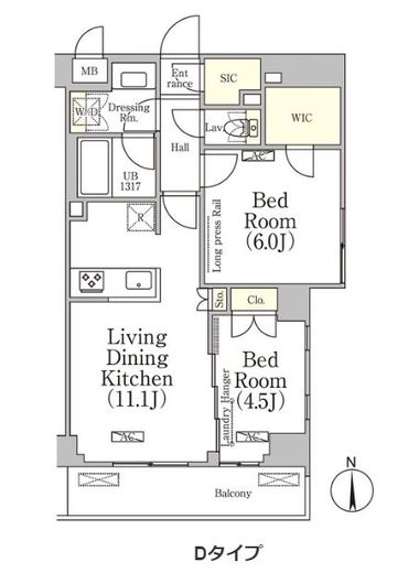 ベルファース大森山王　318号室　間取り