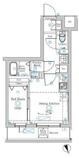 ラフィスタ品川戸越　204号室　間取り