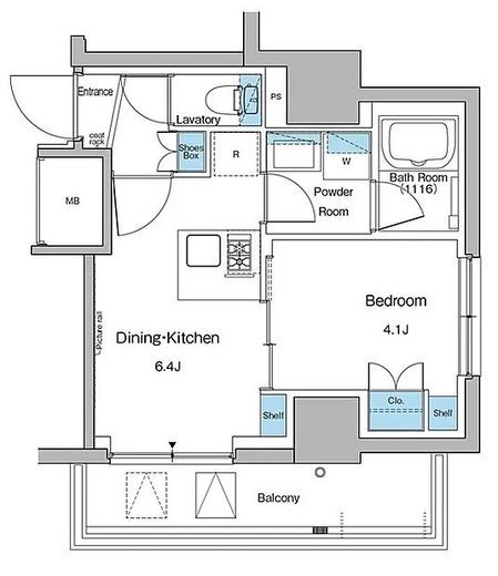 ルフォンプログレ大森山王　1503号室　間取り