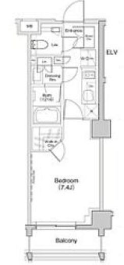 ザ・パークハビオ下北沢　211号室　間取り