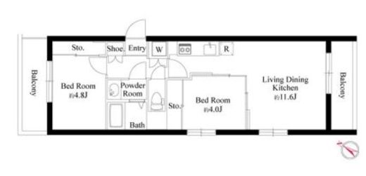 レガーロ田園調布　404号室　間取り