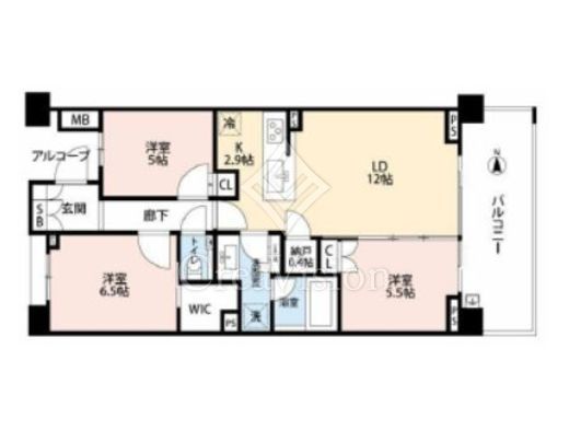 クラッシィハウス上北沢　4F1号室　間取り