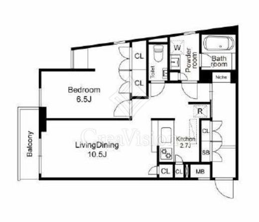 エクセルシオール目黒三田　402号室　間取り