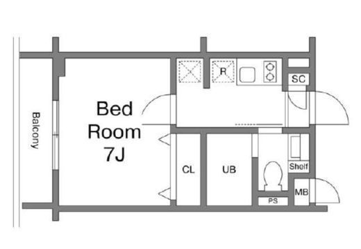 エヌフラット中目黒　203号室　間取り