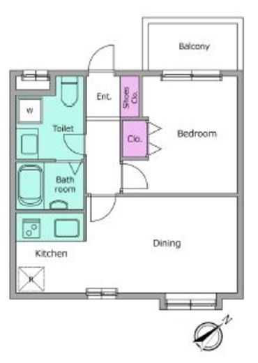 レジディア世田谷若林　313号室　間取り