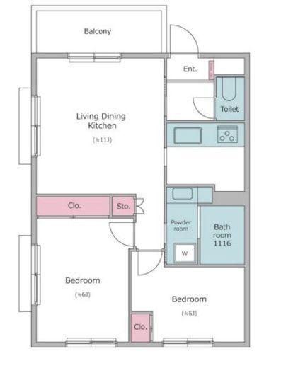 レジディア世田谷若林　215号室　間取り