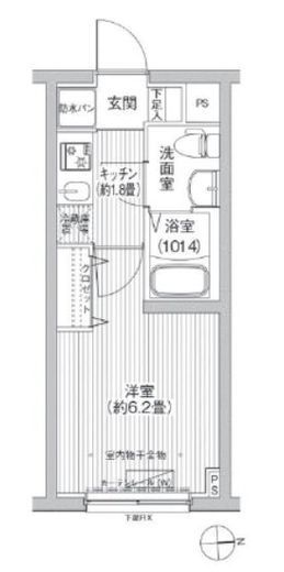 ローレル戸越　205号室　間取り