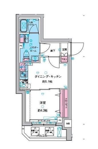 ガリシア旗の台　501号室　間取り