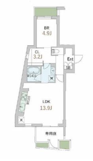 グランデュオ学芸大学2 (Gran Duo Gakugeidaigaku 2)　103号室　間取り