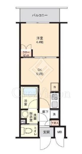 ハーモニーレジデンス大森山王THE GARDEN　B102号室　間取り