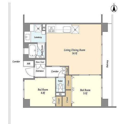 HF大森町レジデンス　504号室　間取り