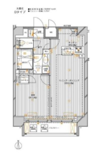 メインステージ大森北　1005号室　間取り