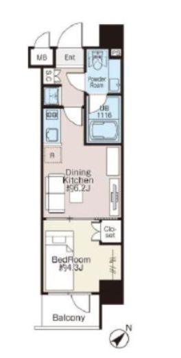 ベルファース大森North　307号室　間取り