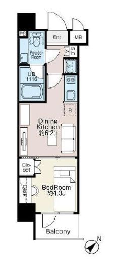 ベルファース大森North　501号室　間取り