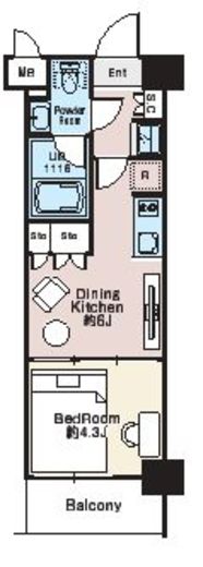 ベルファース大森North　502号室　間取り