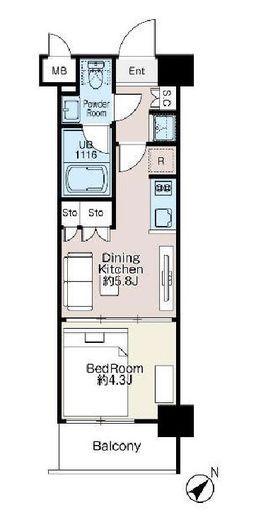 ベルファース大森North　905号室　間取り