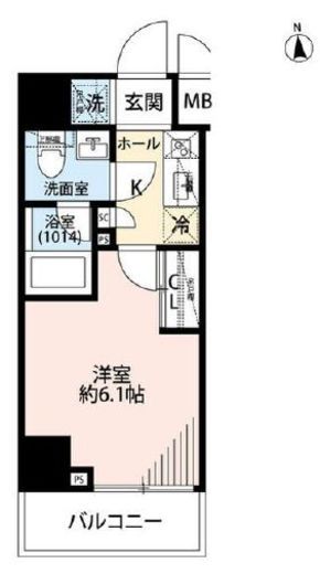 プレール・ドゥーク品川旗の台　604号室　間取り