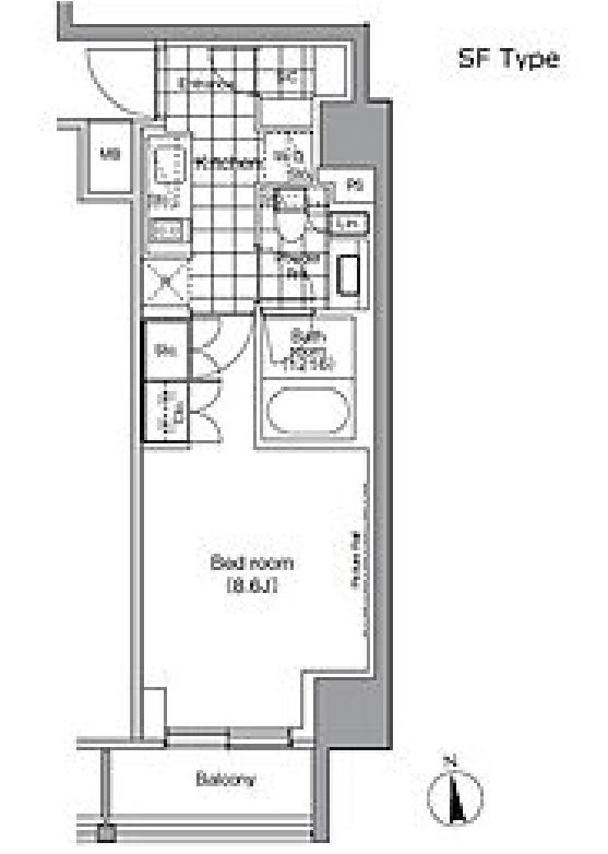 パークハビオ門前仲町　901号室　間取り