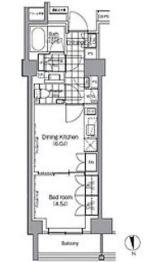 パークハビオ門前仲町　1309号室　間取り