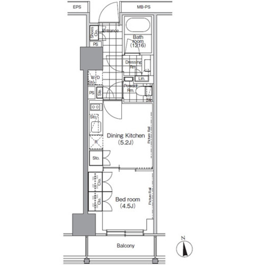 パークハビオ門前仲町　404号室　間取り