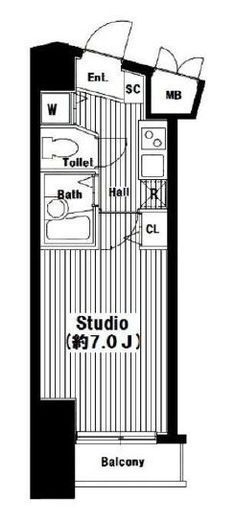 グランド・ガーラ渋谷　1007号室　間取り