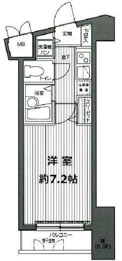 グランド・ガーラ渋谷　706号室　間取り