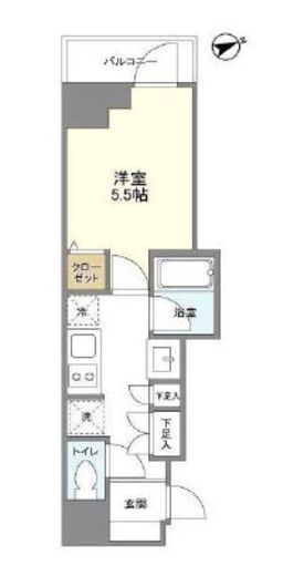 ORSUS OIMACHI(オルサス大井町)　801号室　間取り