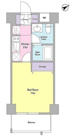 スタイリオ下丸子　407号室　間取り