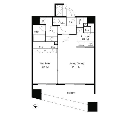 グランハイツ代々木　1103号室　間取り