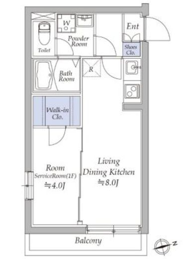 アトリオフラッツ奥沢　403号室　間取り
