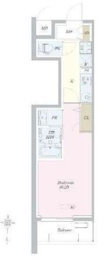 ロイジェント山王　106号室　間取り