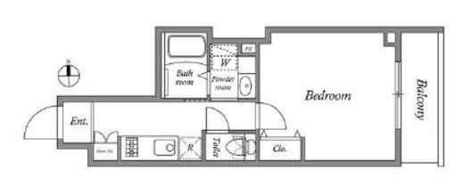 リテラス蒲田　1302号室　間取り