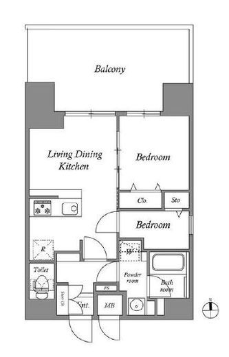リテラス蒲田　1303号室　間取り