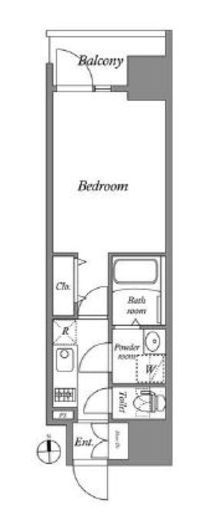 リテラス蒲田　804号室　間取り