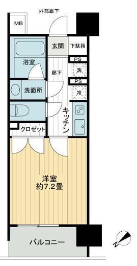 セレビア新宿御苑前　502号室　間取り