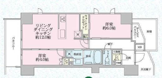 リビオ北品川リバーサイドテラス　401号室　間取り