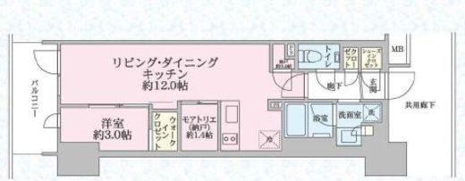リビオ北品川リバーサイドテラス　403号室　間取り