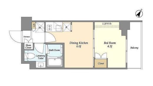 ベルファース駒沢三丁目　205号室　間取り