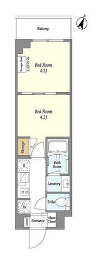 ベルファース駒沢三丁目　211号室　間取り