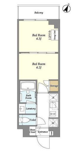 ベルファース駒沢三丁目　216号室　間取り
