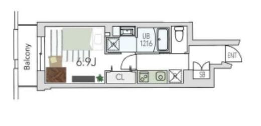 グランデュオ柿の木坂2 (GranDuo Kakinokizaka2)　202号室　間取り