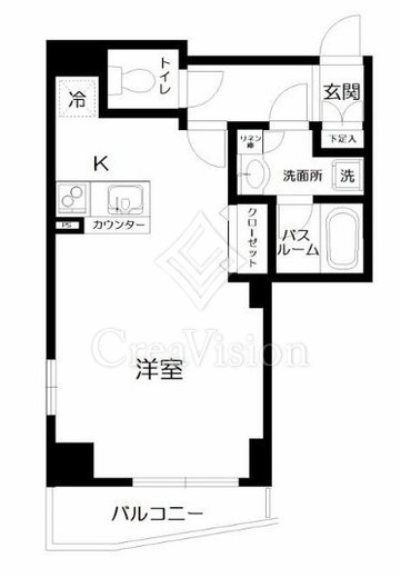 メインステージ目黒2　1402号室　間取り