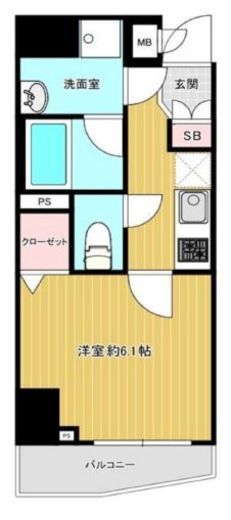 メインステージ目黒2　403号室　間取り