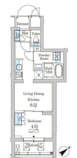 パークアクシス北千束MOCXION　202号室　間取り